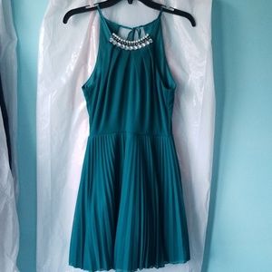 TEEZE ME Dark Teal Skater Dress